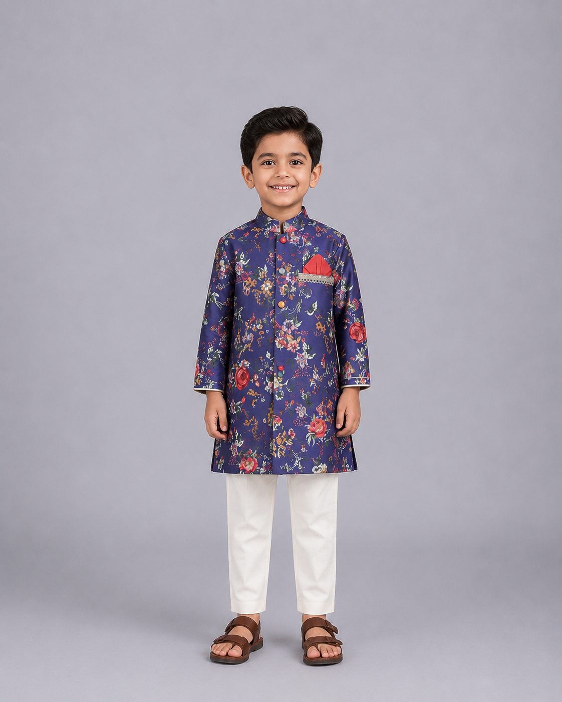 Purple Multicolor Kurta Pyjama set