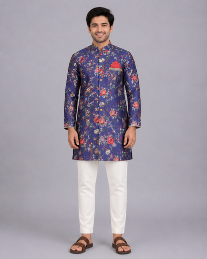Purple Multicolor Kurta Pyjama set