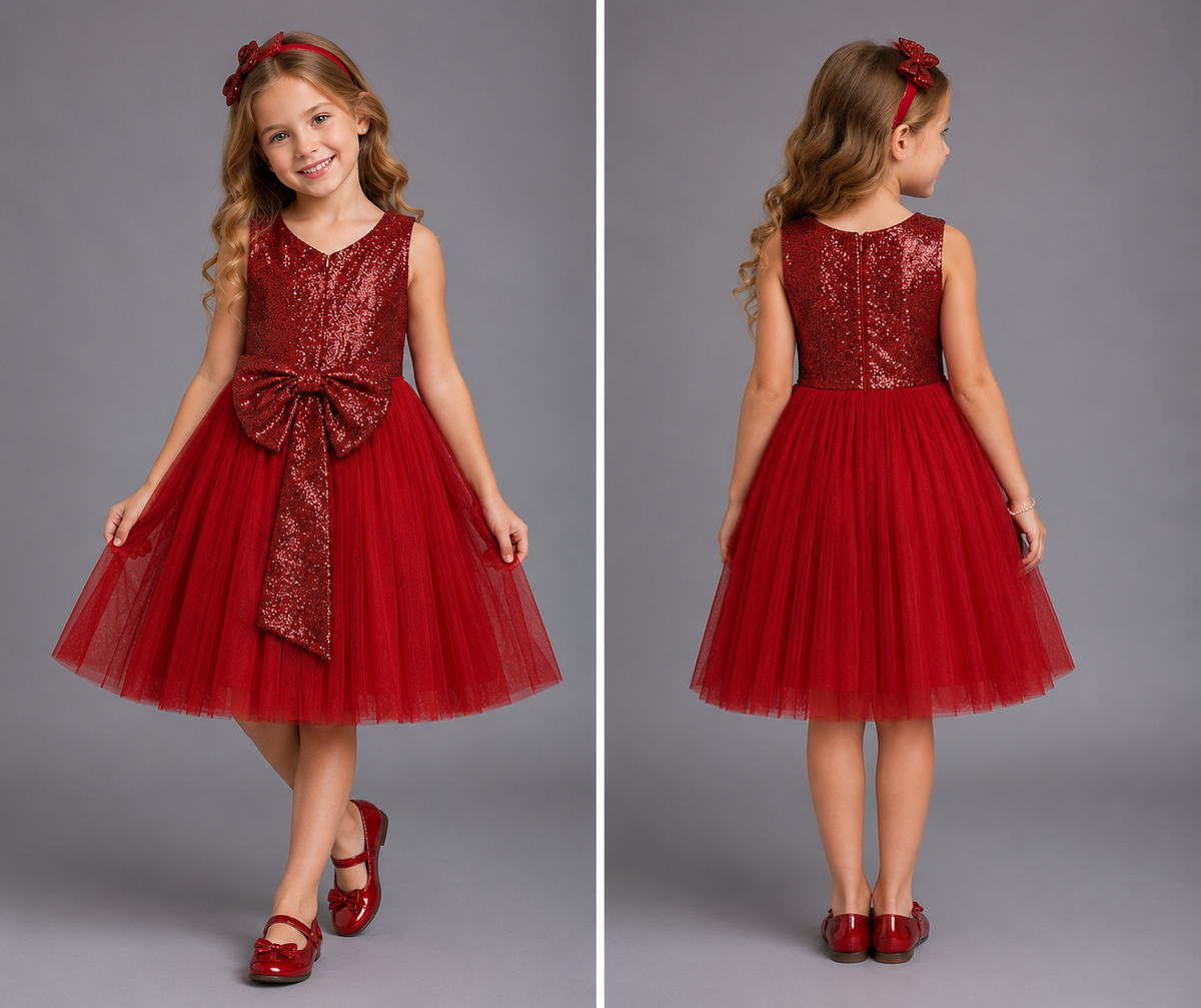 Red Sequins Dress