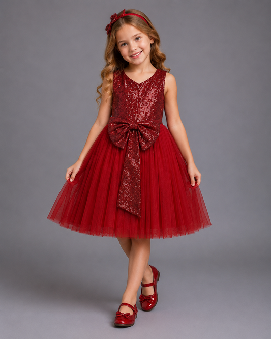 Red Sequins Dress