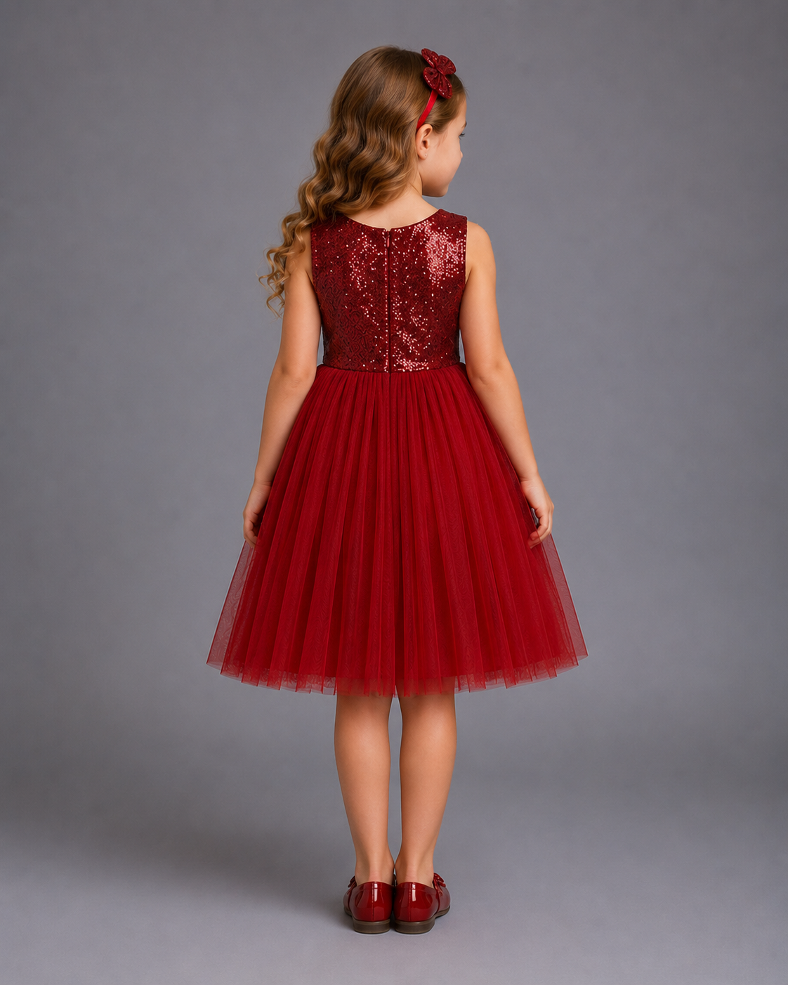 Red Sequins Dress