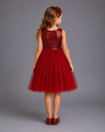 Red Sequins Dress