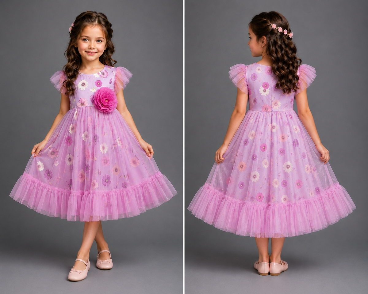 Lilac Floral Dress