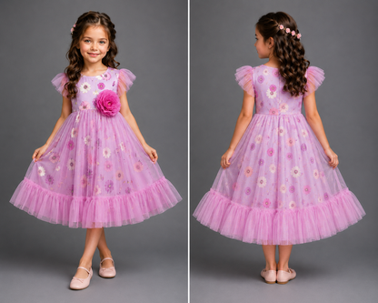 Lilac Floral Dress