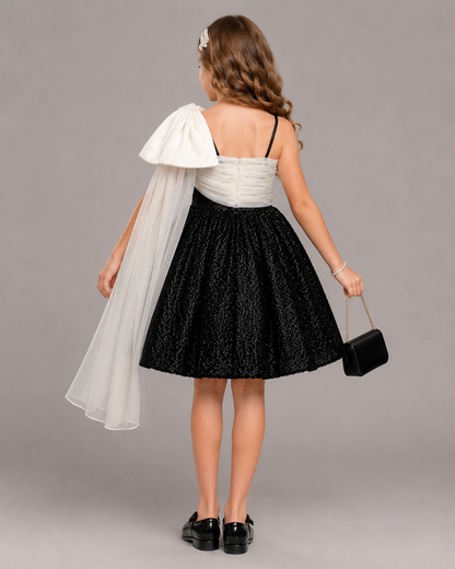 Black and White Sequence Dress