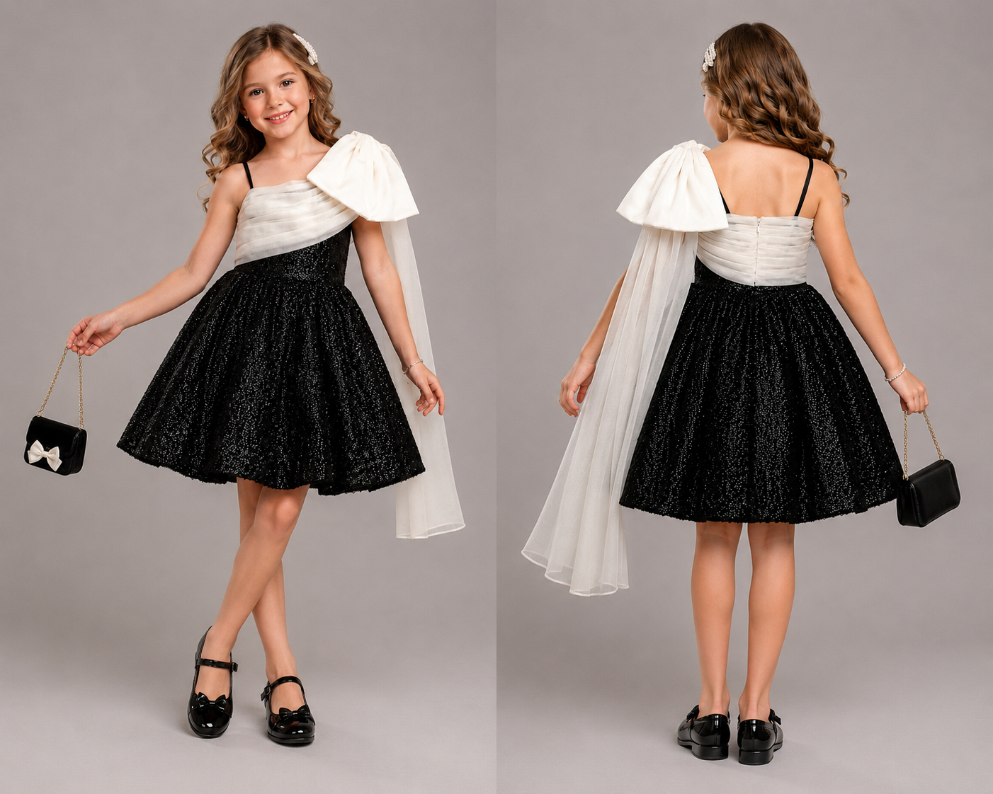 Black and White Sequence Dress