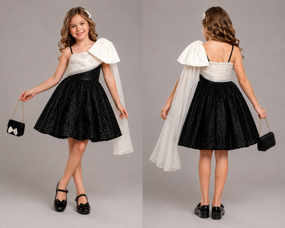 Black and White Sequence Dress