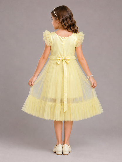 Yellow Satin Dress