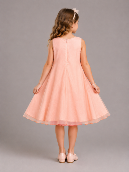 Big Peach Double Shaded Bow Dress
