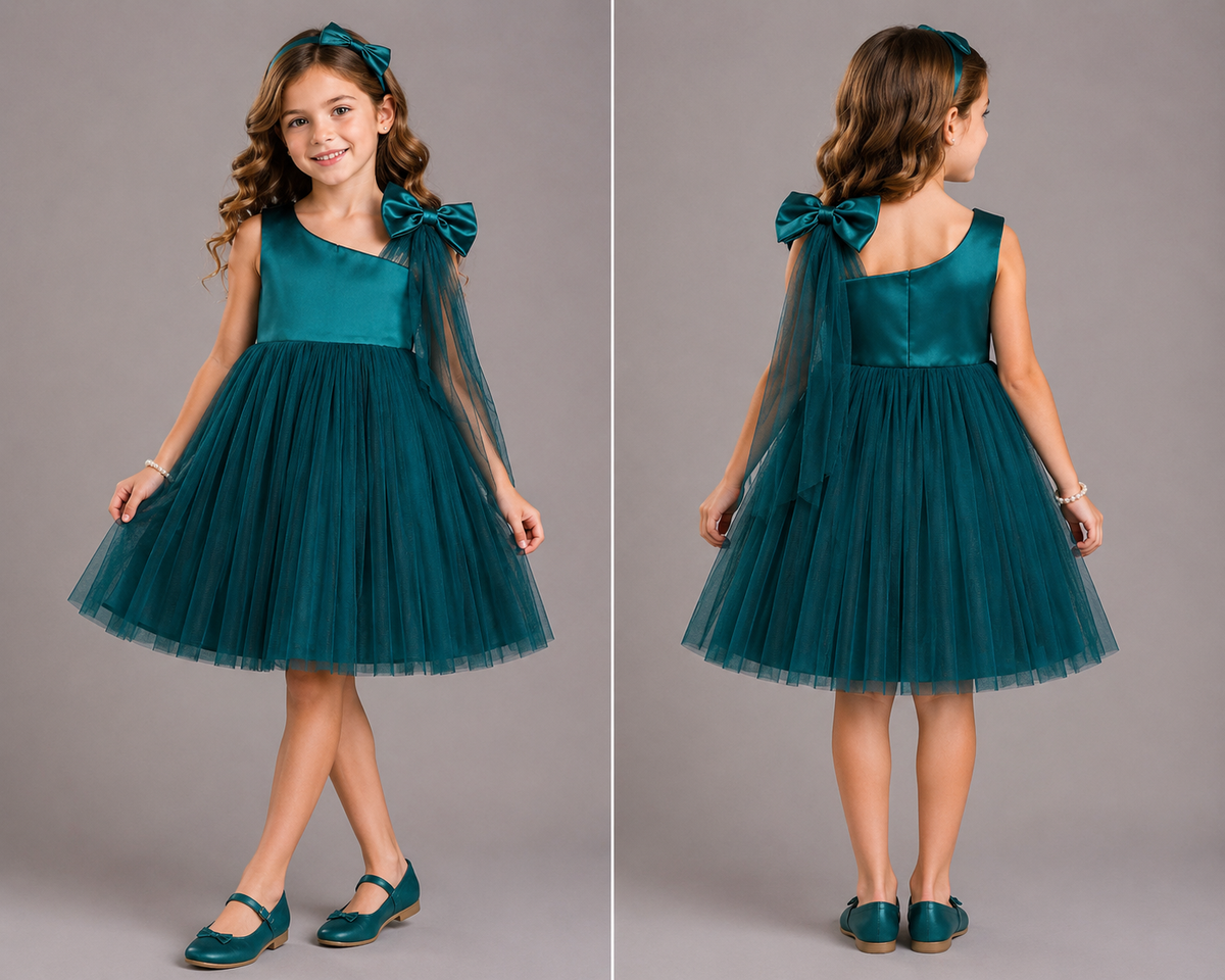 Green Satin Dress
