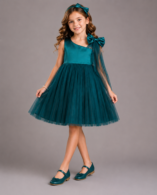 Green Satin Dress