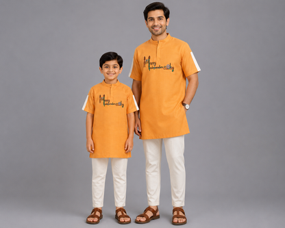 Happy Independence Day Embroidered Kurta Pyjama set