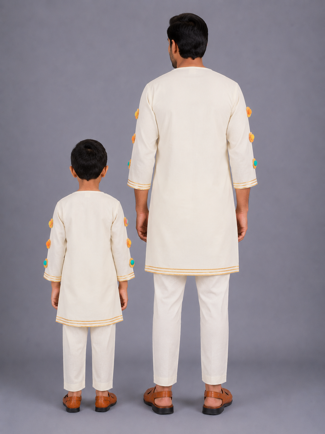 Water Gun Embroidered  Kurta Pyjama set
