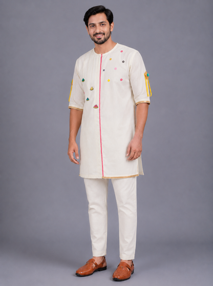 Water Gun Embroidered  Kurta Pyjama set