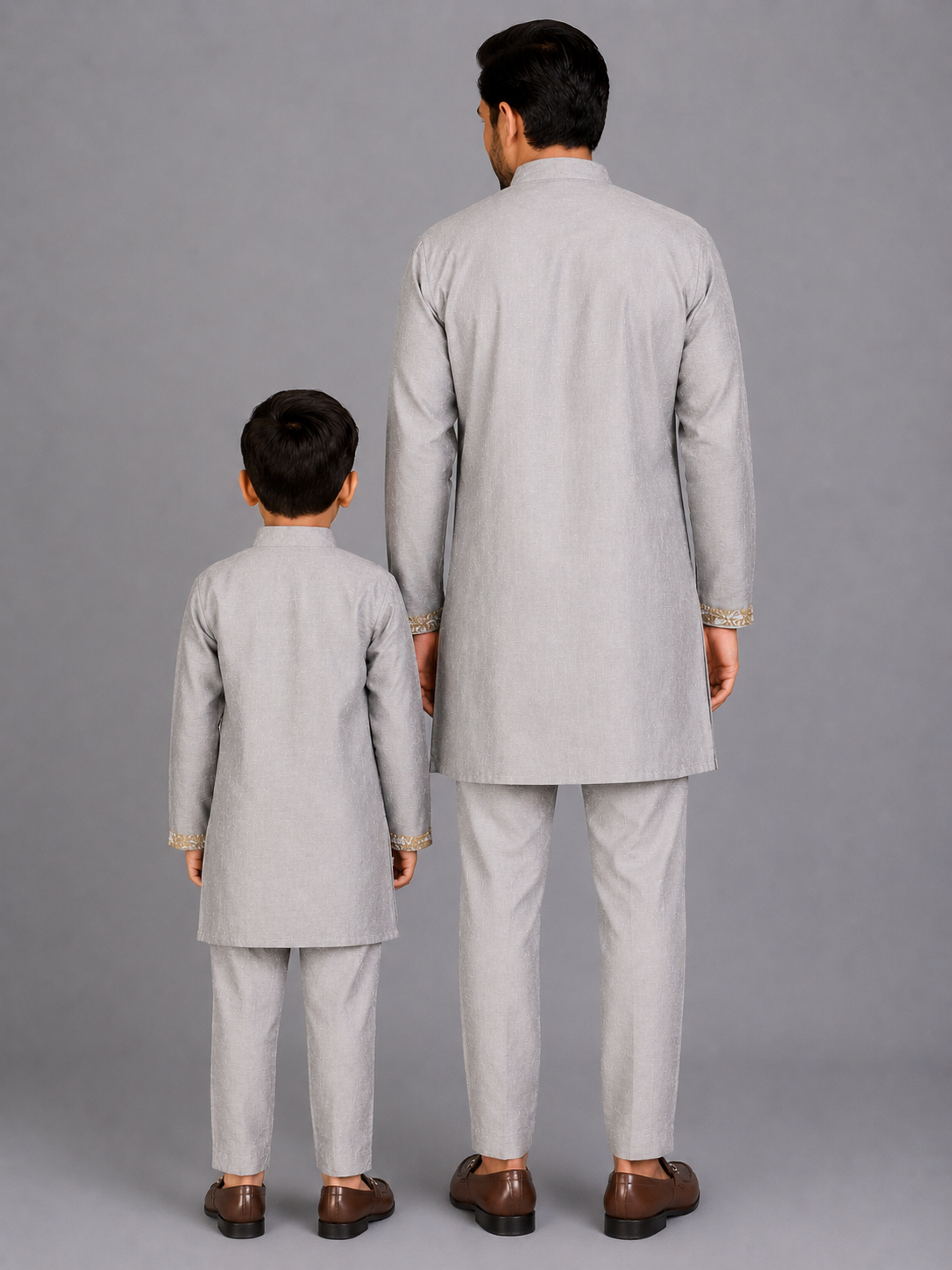 Grey Bandhgala set with trousers