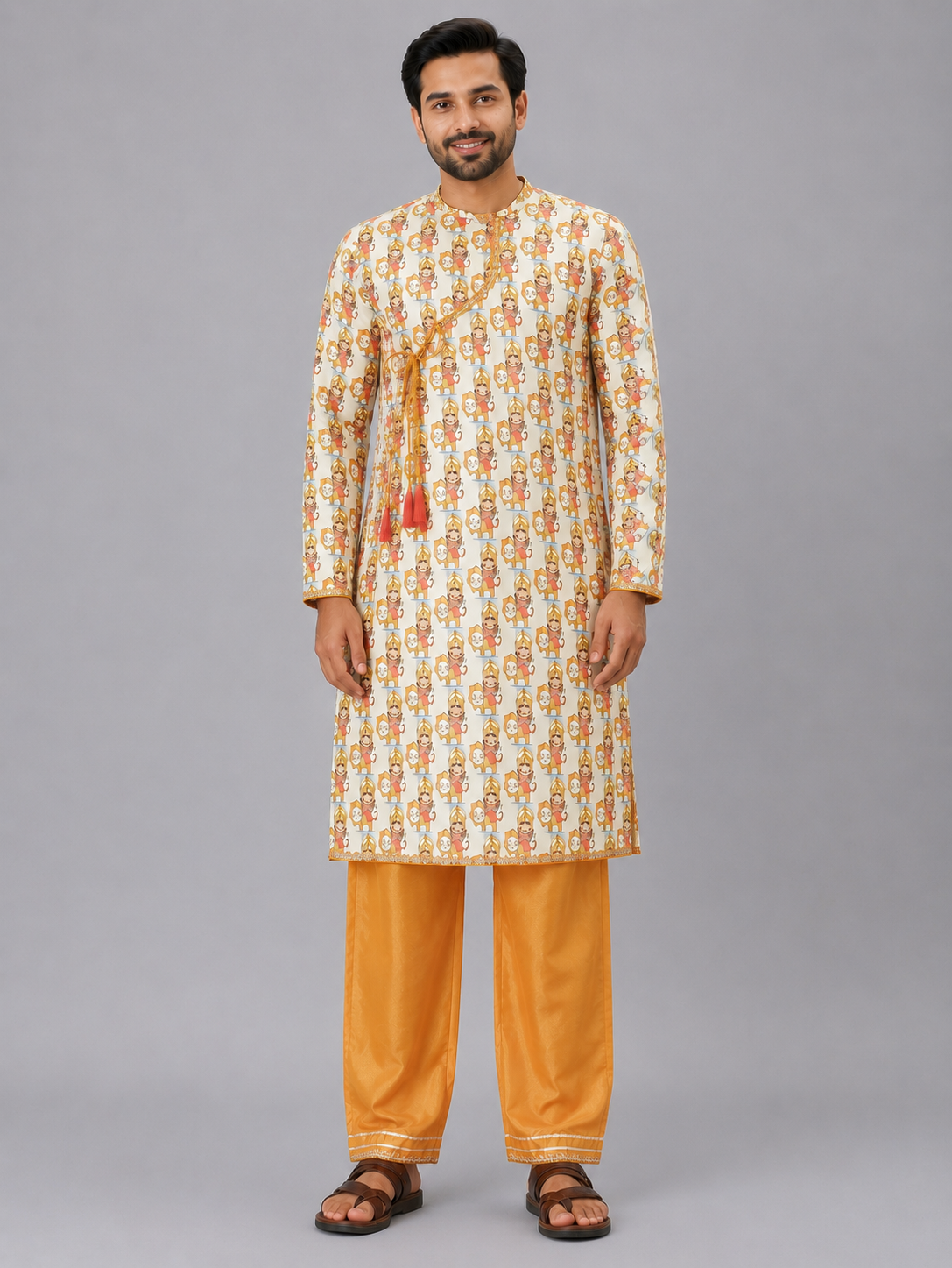 Durga ji  Printed kurta Pyjama set