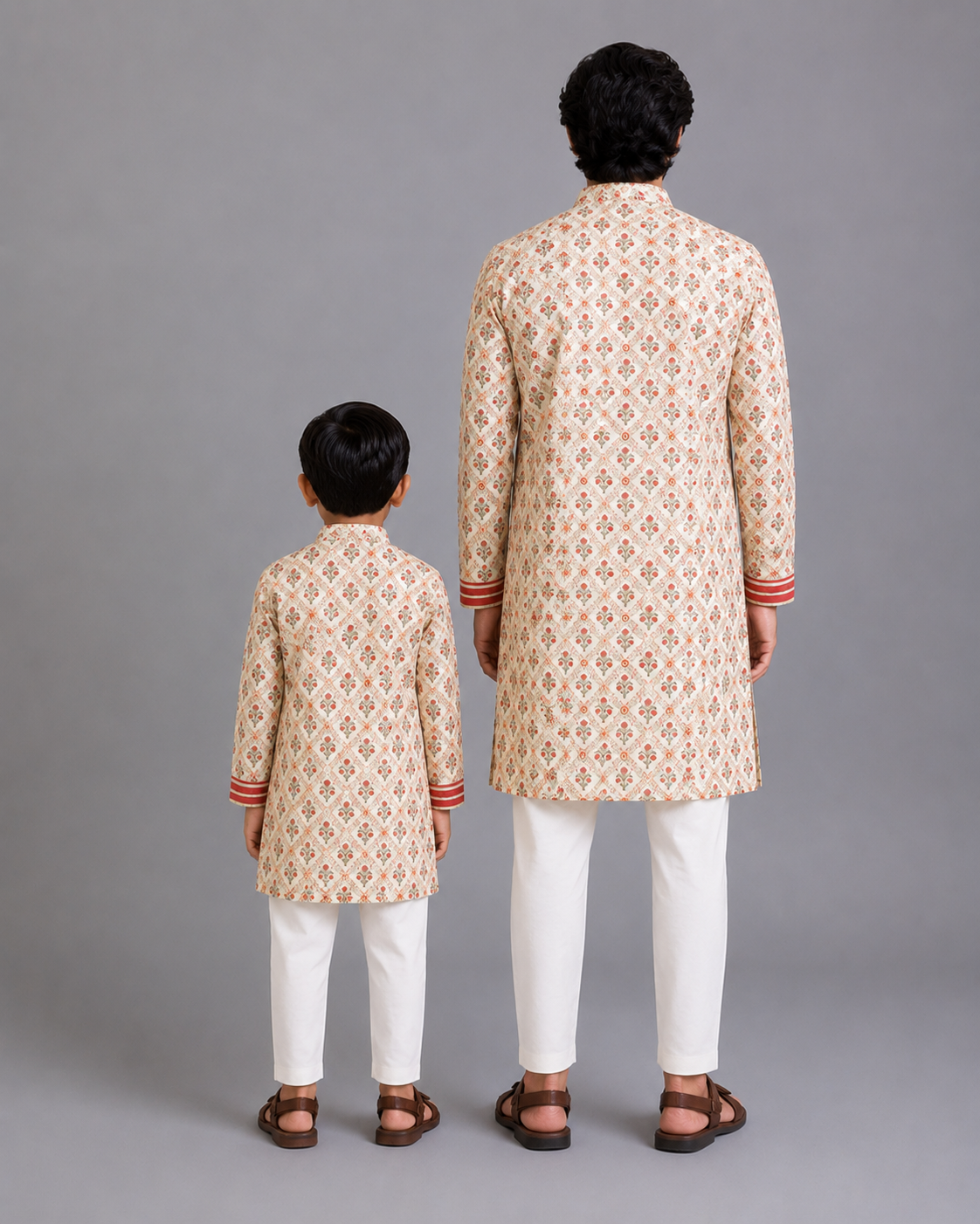 Coral Printed Kurta Pyjama set