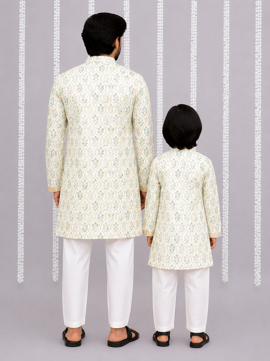 Mint Leaf Print kurta Pyjama set