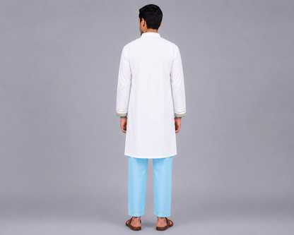 Kids Playing Holi printed pocket Kurta Pyjama set