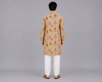 Mughal Printed Kurta Pyjama set