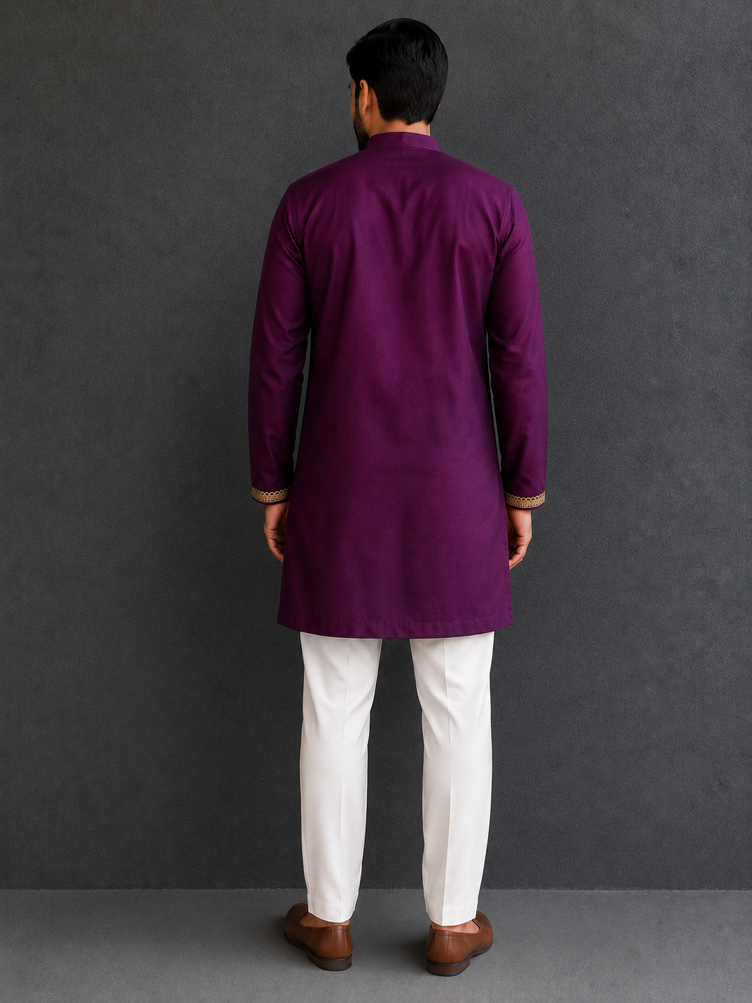 Purple Kurta with Attached Jacket (MAMU KI SHAADI)