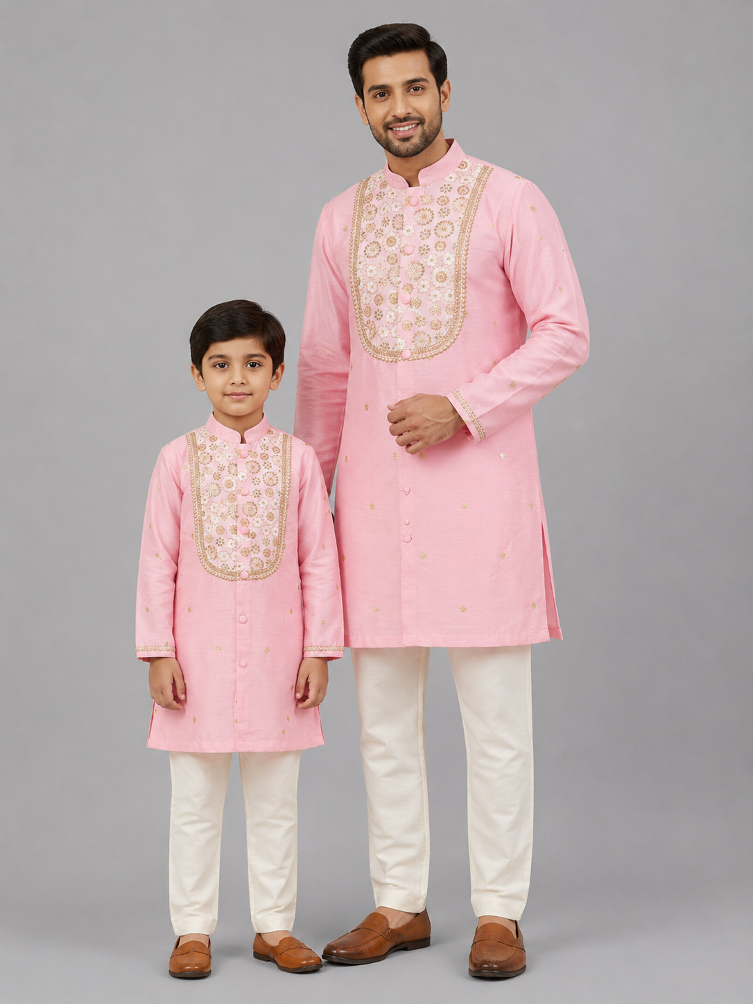 Pink Yok Embrodried Kurta Pyjama set