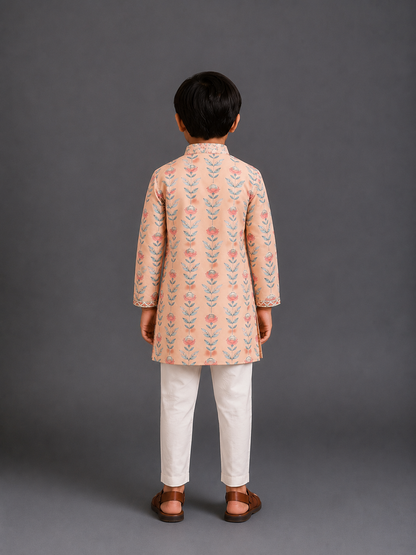 Rose Printed Kurta Pyjama set