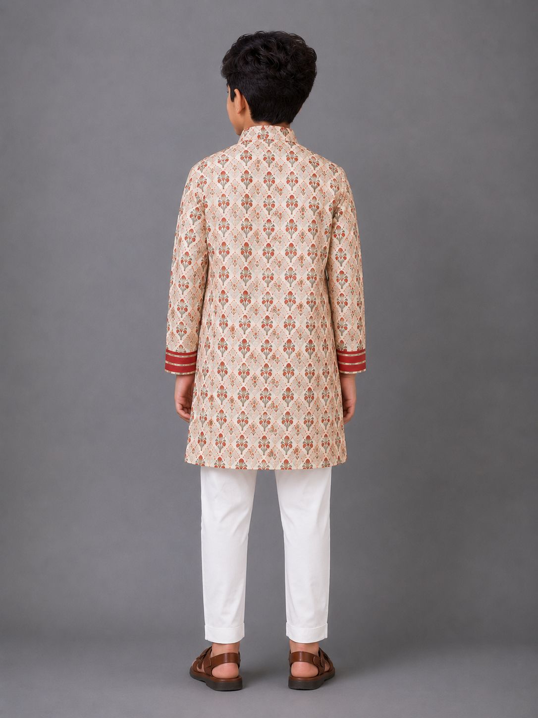 Coral Printed Kurta Pyjama set