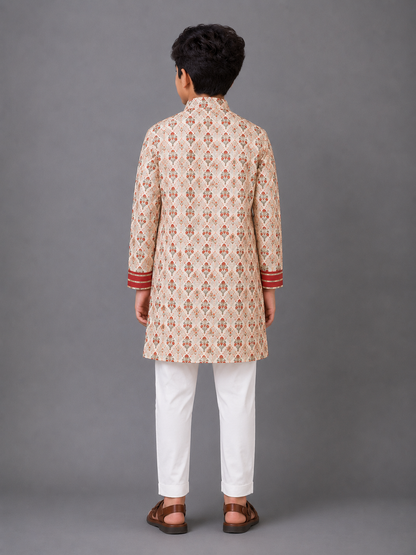 Coral Printed Kurta Pyjama set