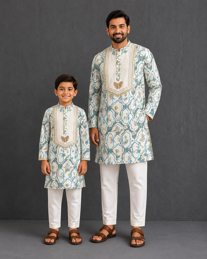 Butterfly Print kurta set