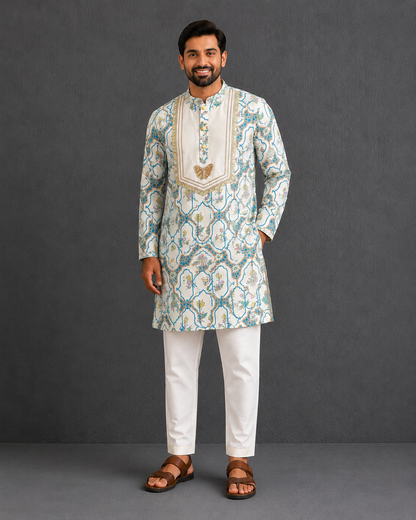 Butterfly Print kurta set