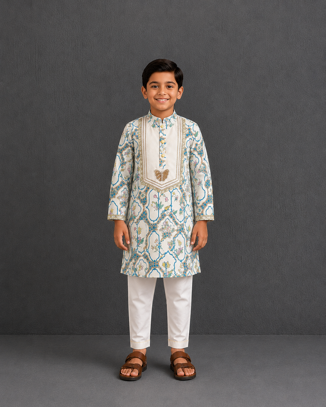 Butterfly Print kurta set