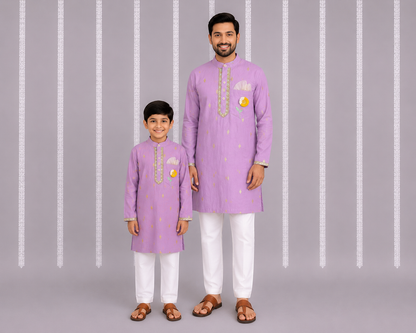 Anchor Thread Purple kurta set