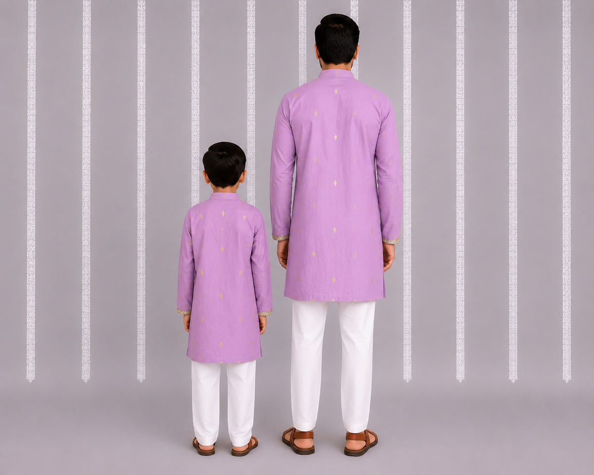 Anchor Thread Purple kurta set