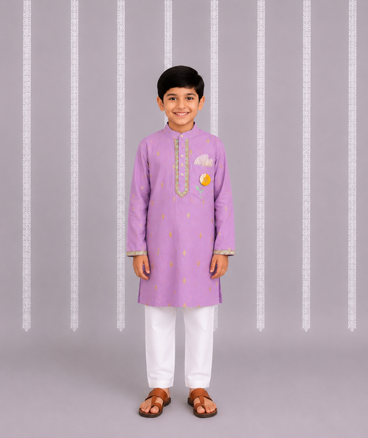 Anchor Thread Purple kurta set