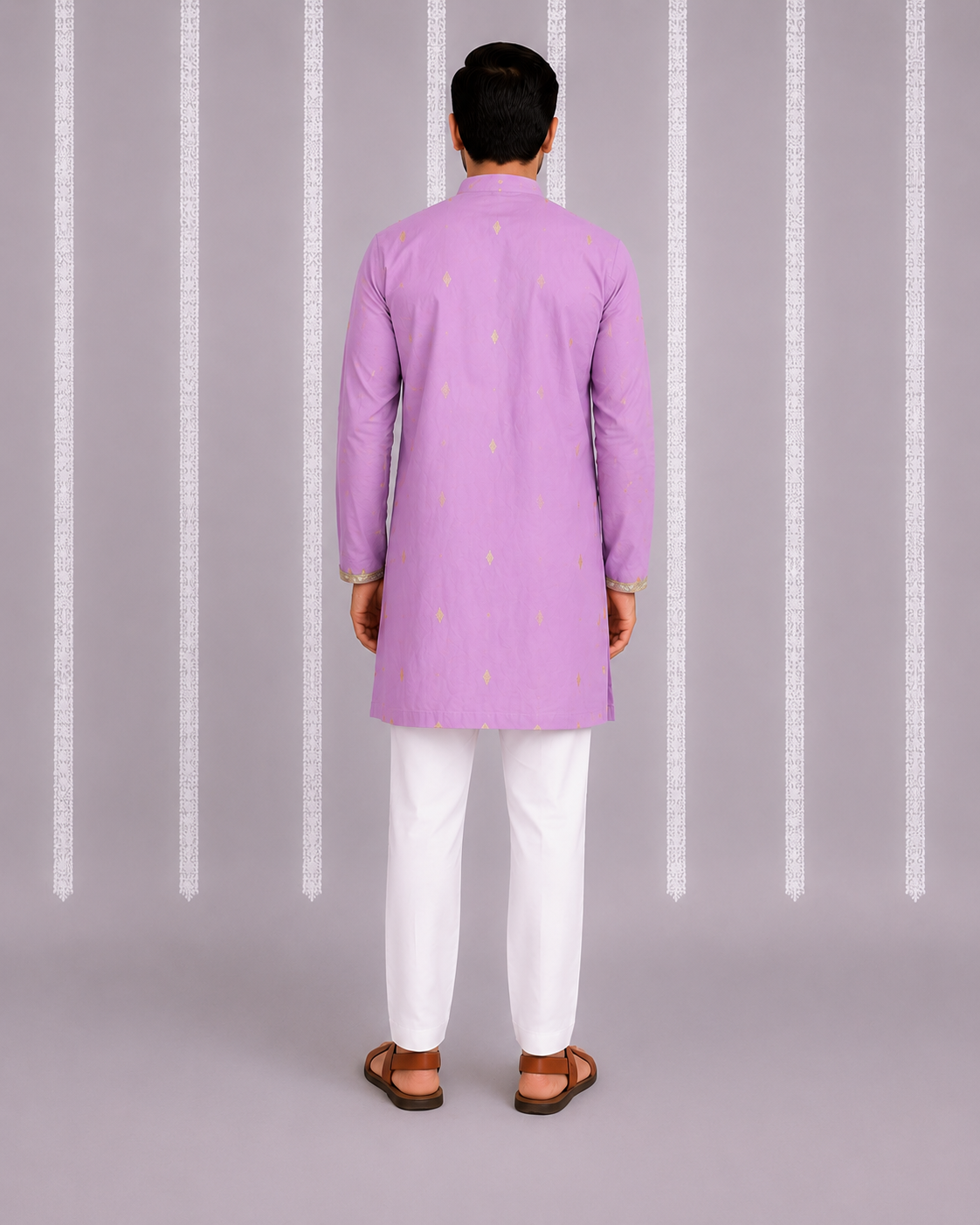 Anchor Thread Purple kurta set
