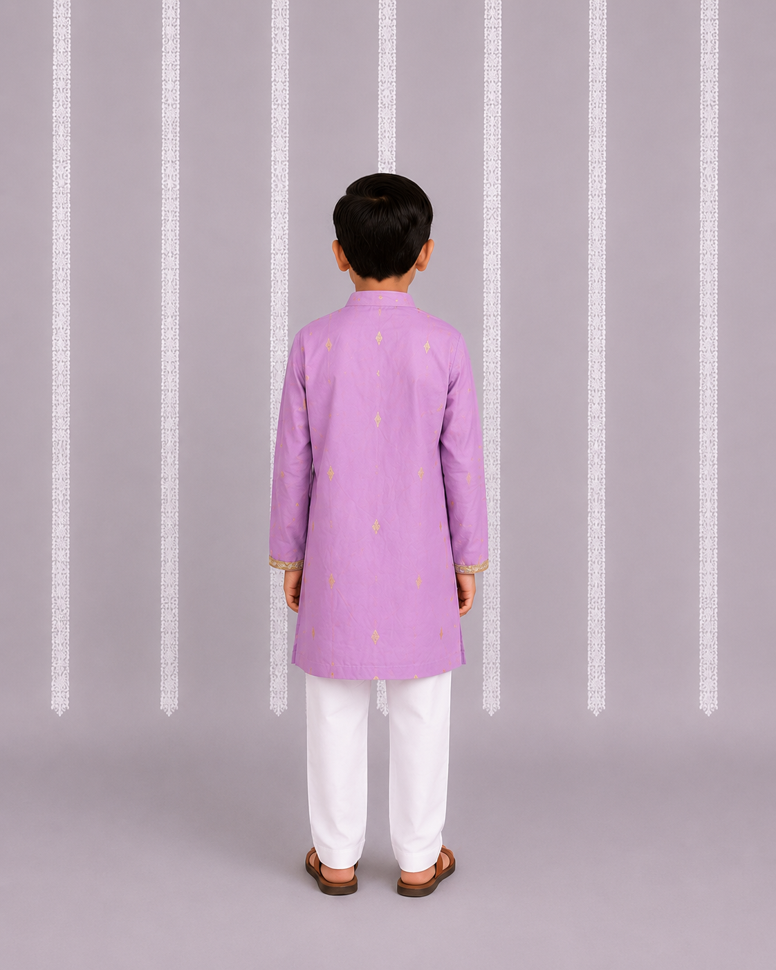 Anchor Thread Purple kurta set
