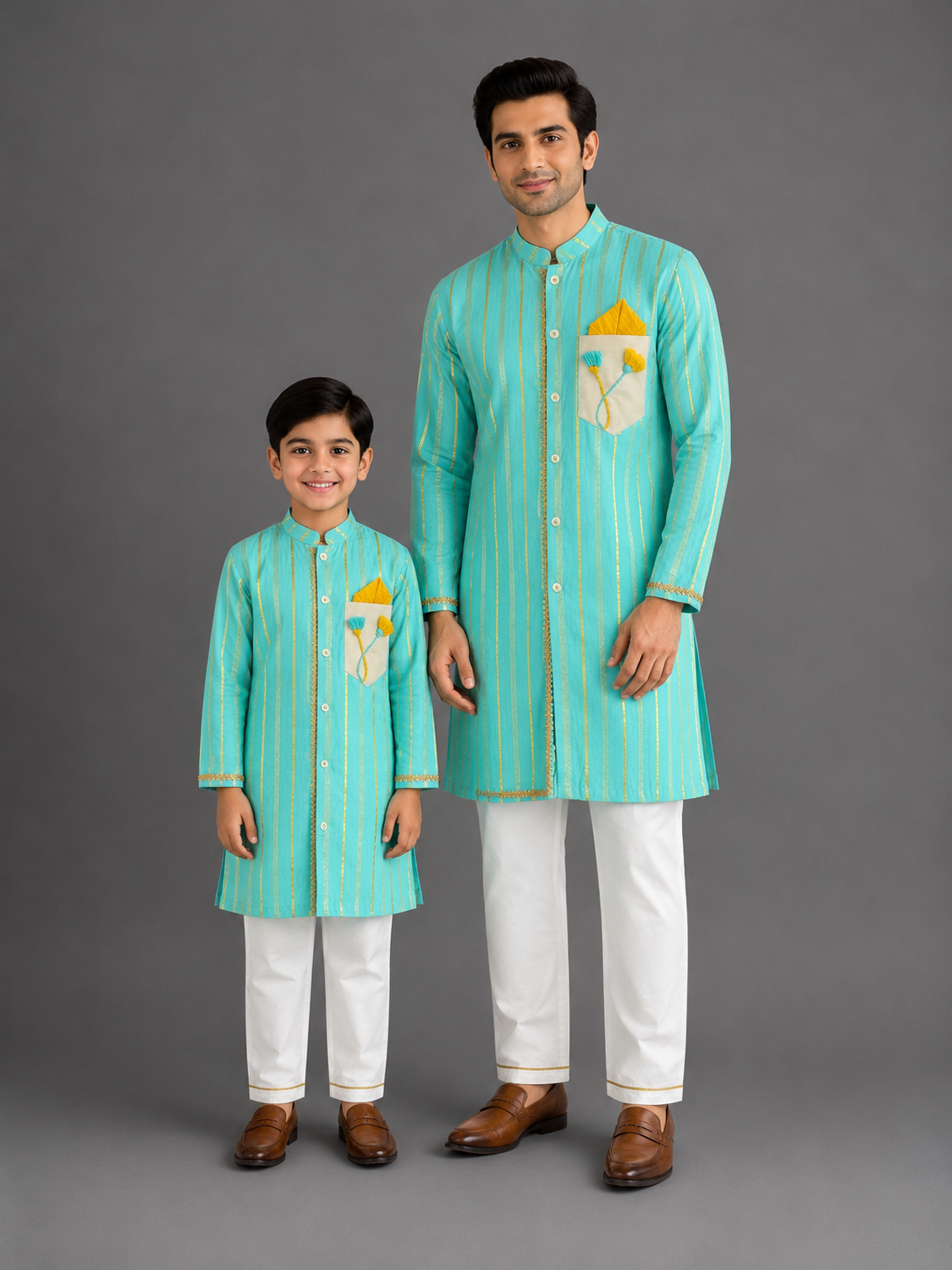 Anchor thread Blue kurta set