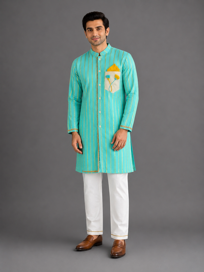 Anchor thread Blue kurta set