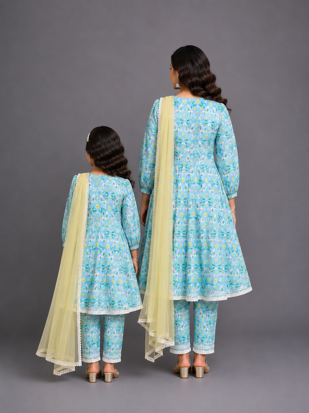 Quirky horse printed collared kurta set