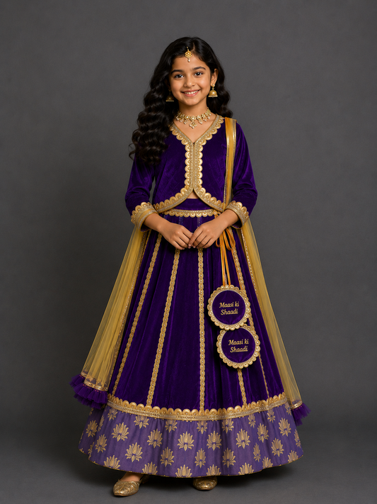 Purple Velvet Lehnga (MAASI KI SHAADI )