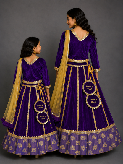 Purple Velvet Lehnga (MAASI KI SHAADI )