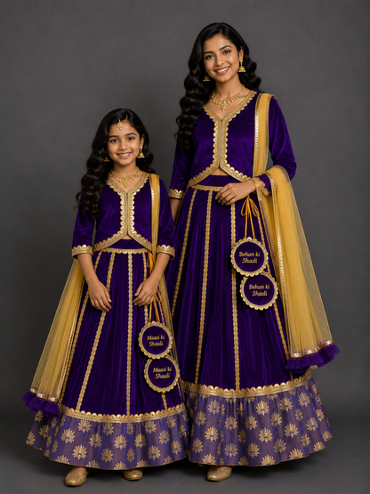 Purple Velvet Lehnga (MAASI KI SHAADI )