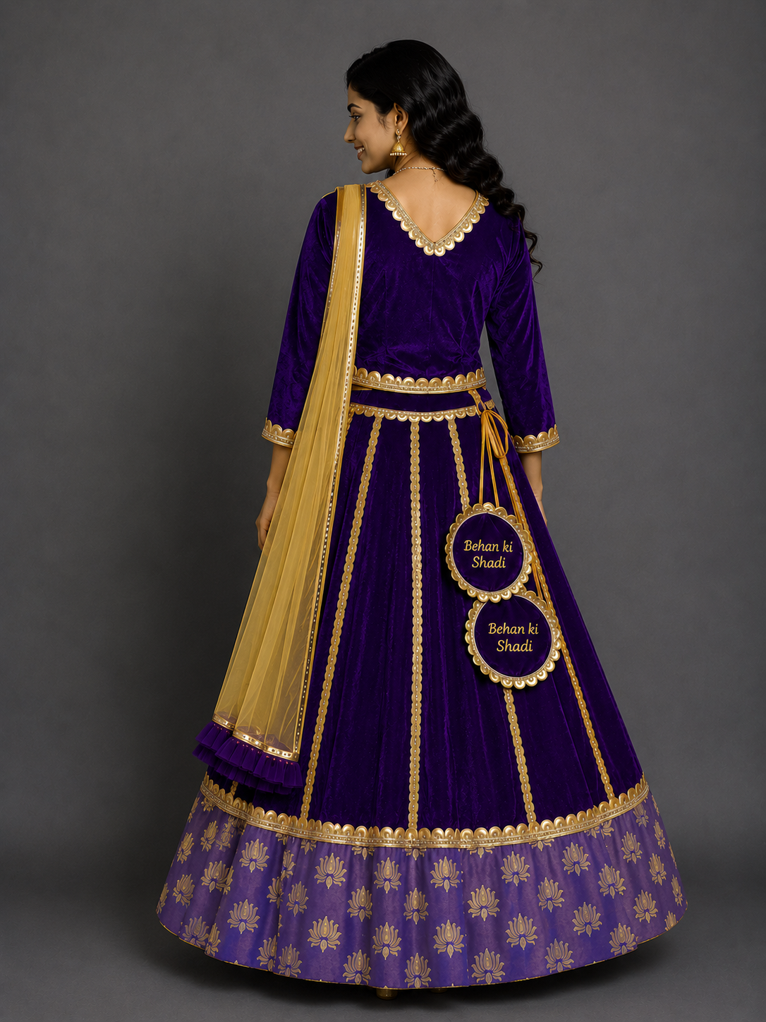 Purple Velvet Lehnga (MAASI KI SHAADI )