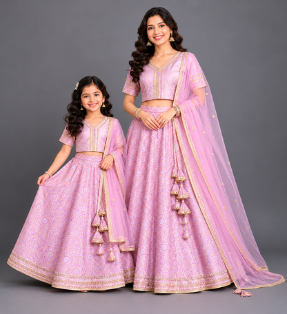 Lavendar Brocade lehnga set