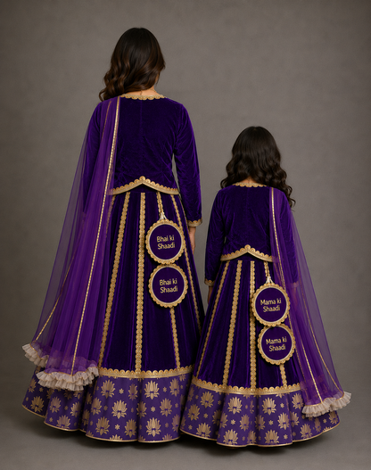 Purple Velvet Lehnga (Mama Ki Shaadi )
