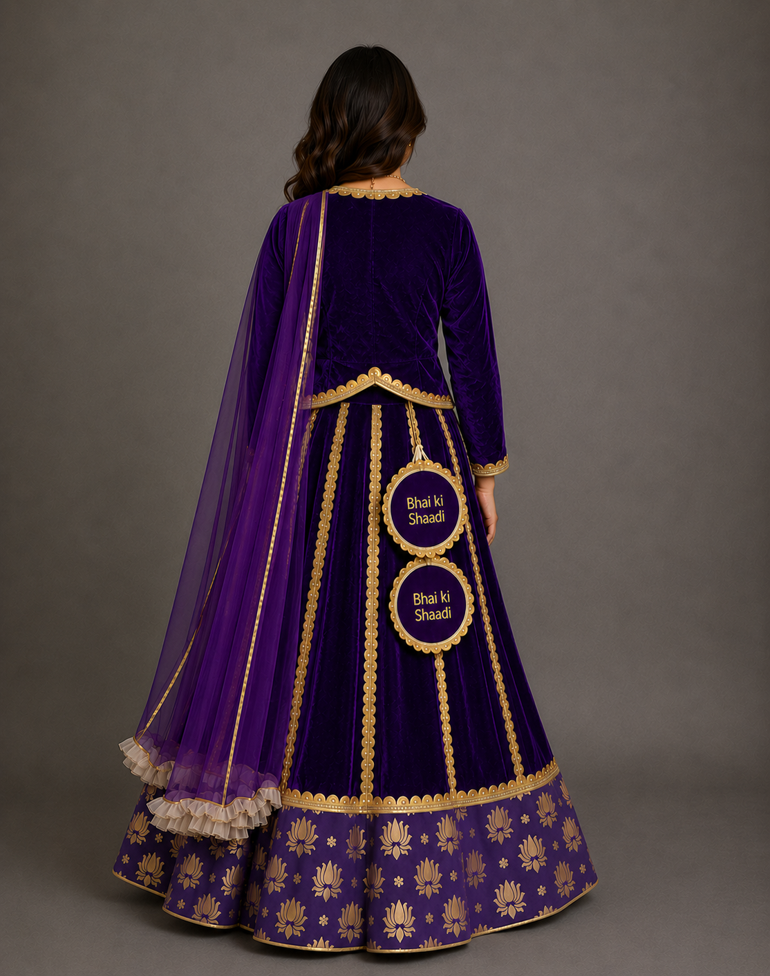 Purple Velvet Lehnga (Mama Ki Shaadi )
