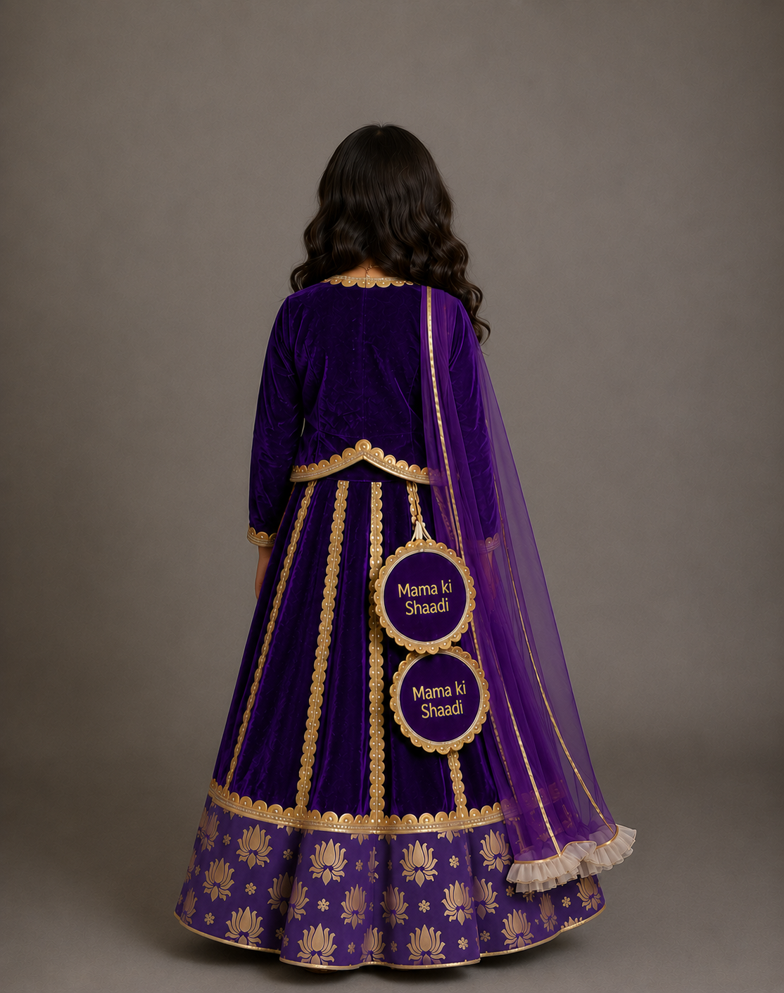 Purple Velvet Lehnga (Mama Ki Shaadi )