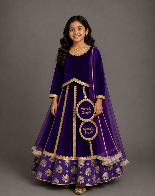 Purple Velvet Lehnga (Mama Ki Shaadi )