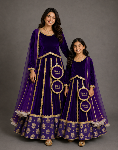 Purple Velvet Lehnga (Mama Ki Shaadi )